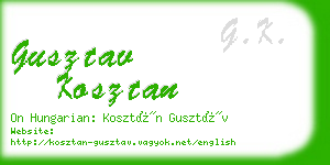 gusztav kosztan business card